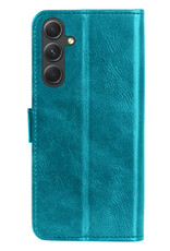 BASEY. Hoes Geschikt voor Samsung A14 Hoesje Bookcase Hoes Flip Case Book Cover - Hoesje Geschikt voor Samsung Galaxy A14 Hoes Book Case Hoesje - Turquoise