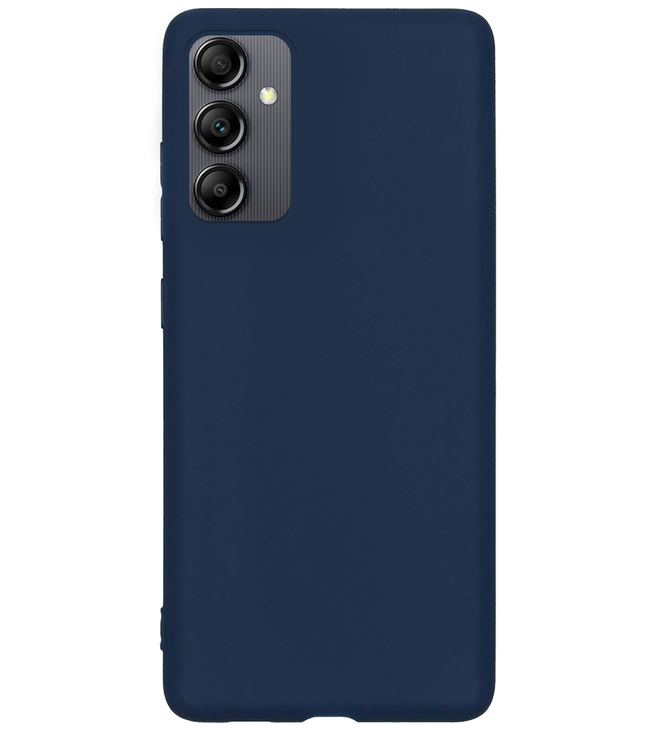 BASEY. Hoes Geschikt voor Samsung A14 Hoesje Siliconen Back Cover Case - Hoesje Geschikt voor Samsung Galaxy A14 Hoes Cover Hoesje - Donkerblauw