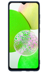 BASEY. Hoes Geschikt voor Samsung A14 Hoesje Siliconen Back Cover Case - Hoesje Geschikt voor Samsung Galaxy A14 Hoes Cover Hoesje - Donkerblauw