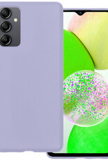 BASEY. Hoes Geschikt voor Samsung A14 Hoesje Siliconen Back Cover Case - Hoesje Geschikt voor Samsung Galaxy A14 Hoes Cover Hoesje - Lila