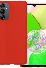 BASEY. Hoes Geschikt voor Samsung A14 Hoesje Siliconen Back Cover Case - Hoesje Geschikt voor Samsung Galaxy A14 Hoes Cover Hoesje - Rood