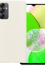 BASEY. Hoes Geschikt voor Samsung A14 Hoesje Siliconen Back Cover Case - Hoesje Geschikt voor Samsung Galaxy A14 Hoes Cover Hoesje - Wit
