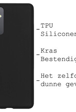 BASEY. Hoes Geschikt voor Samsung A14 Hoesje Siliconen Back Cover Case - Hoesje Geschikt voor Samsung Galaxy A14 Hoes Cover Hoesje - Zwart