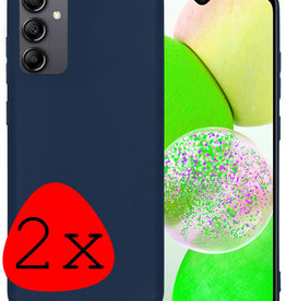 BASEY. BASEY. Samsung Galaxy A14 Hoesje Siliconen - Donkerblauw - 2 PACK