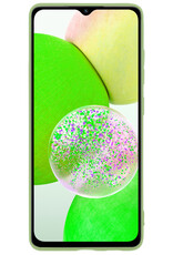 BASEY. Hoes Geschikt voor Samsung A14 Hoesje Siliconen Back Cover Case - Hoesje Geschikt voor Samsung Galaxy A14 Hoes Cover Hoesje - Groen - 2 Stuks