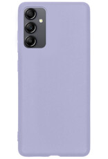 BASEY. Hoes Geschikt voor Samsung A14 Hoesje Siliconen Back Cover Case - Hoesje Geschikt voor Samsung Galaxy A14 Hoes Cover Hoesje - Lila - 2 Stuks