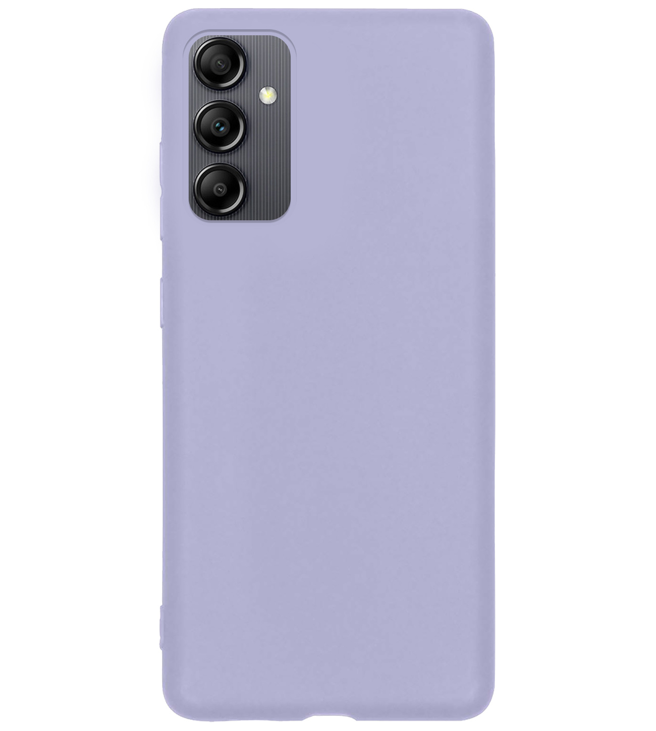 BASEY. Hoes Geschikt voor Samsung A14 Hoesje Siliconen Back Cover Case - Hoesje Geschikt voor Samsung Galaxy A14 Hoes Cover Hoesje - Lila - 2 Stuks