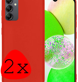 BASEY. BASEY. Samsung Galaxy A14 Hoesje Siliconen - Rood - 2 PACK