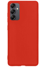 BASEY. Hoes Geschikt voor Samsung A14 Hoesje Siliconen Back Cover Case - Hoesje Geschikt voor Samsung Galaxy A14 Hoes Cover Hoesje - Rood - 2 Stuks