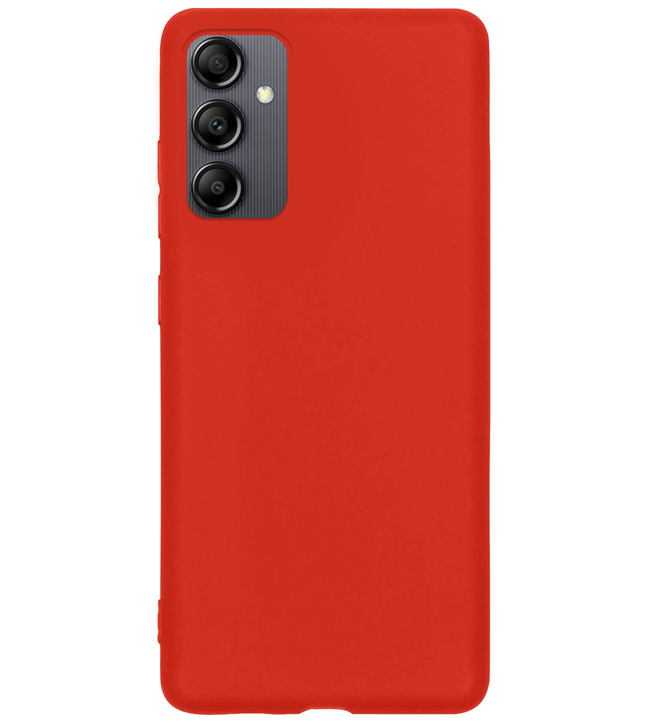 BASEY. Hoes Geschikt voor Samsung A14 Hoesje Siliconen Back Cover Case - Hoesje Geschikt voor Samsung Galaxy A14 Hoes Cover Hoesje - Rood - 2 Stuks