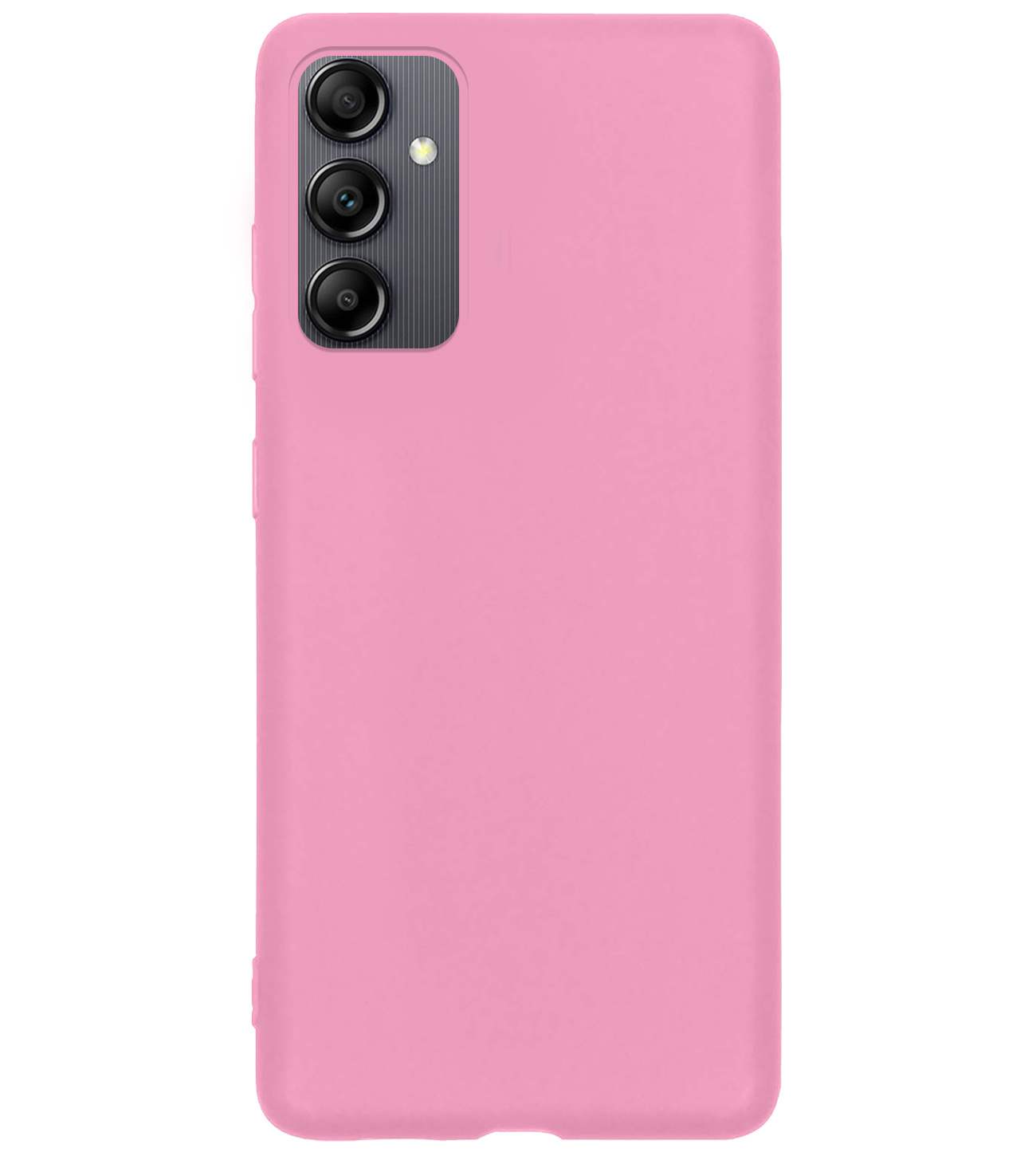 BASEY. Hoes Geschikt voor Samsung A14 Hoesje Siliconen Back Cover Case - Hoesje Geschikt voor Samsung Galaxy A14 Hoes Cover Hoesje - Roze - 2 Stuks