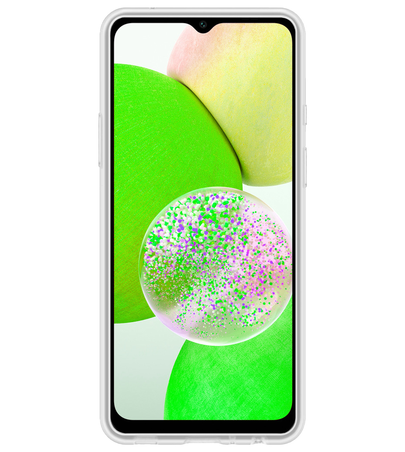 BASEY. Hoes Geschikt voor Samsung A14 Hoesje Siliconen Back Cover Case - Hoesje Geschikt voor Samsung Galaxy A14 Hoes Cover Hoesje - Transparant - 2 Stuks