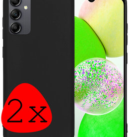BASEY. BASEY. Samsung Galaxy A14 Hoesje Siliconen - Zwart - 2 PACK