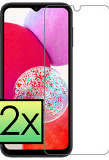 NoXx Screenprotector Geschikt voor Samsung A14 Screenprotector Tempered Glass Gehard Glas Beschermglas - 2x