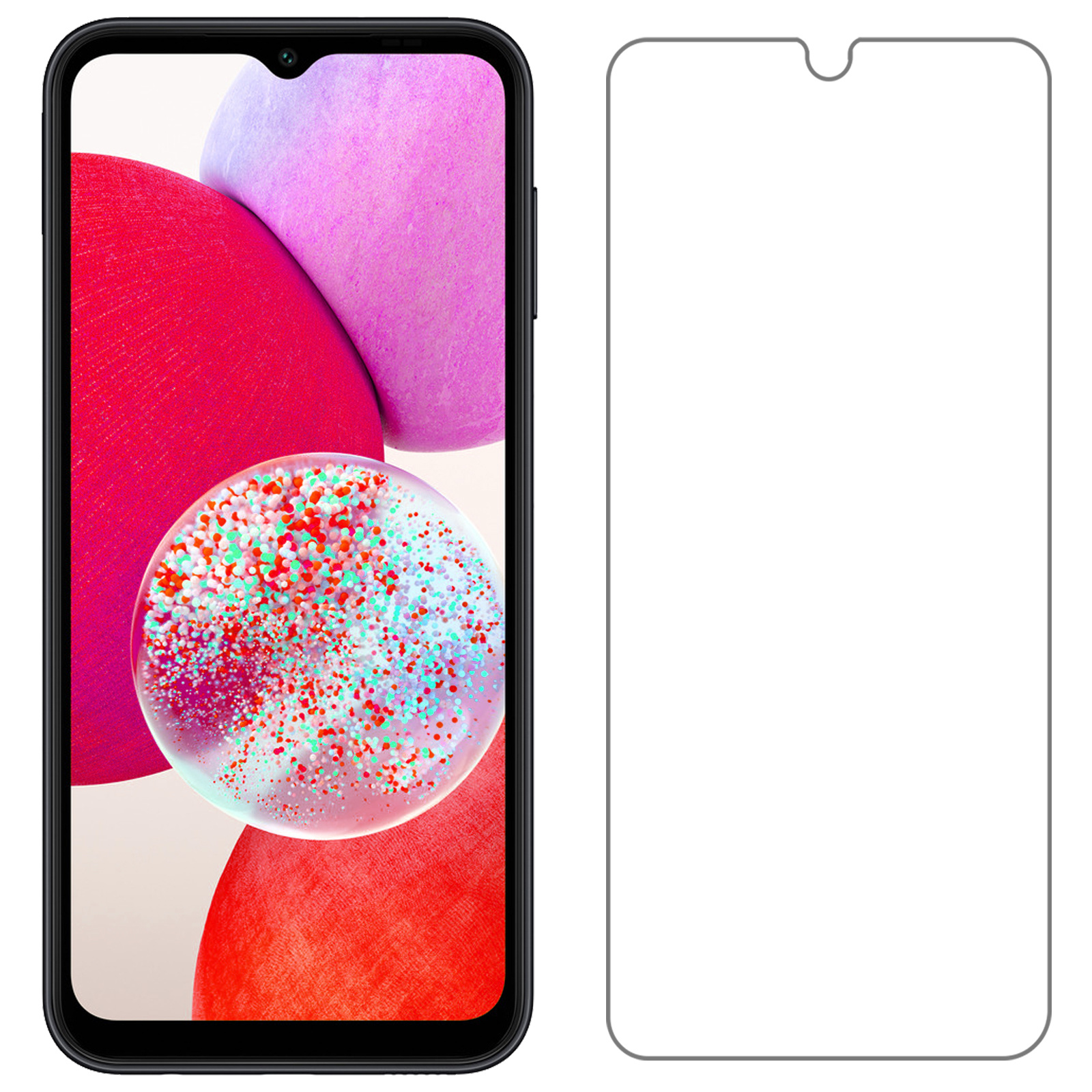 NoXx Screenprotector Geschikt voor Samsung A14 Screenprotector Tempered Glass Gehard Glas Beschermglas - 3x