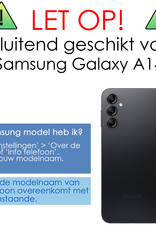 NoXx Screenprotector Geschikt voor Samsung A14 Screenprotector Tempered Glass Gehard Glas Full Cover