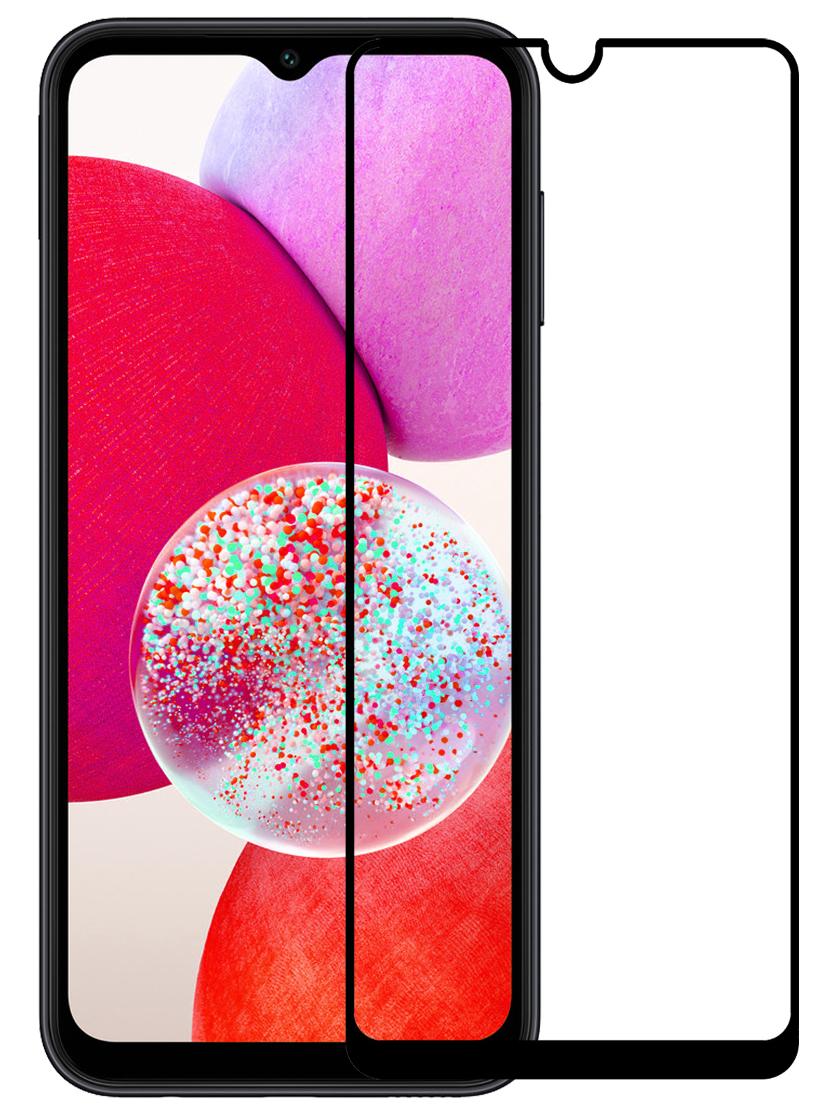 NoXx Screenprotector Geschikt voor Samsung A14 Screenprotector Tempered Glass Gehard Glas Full Cover