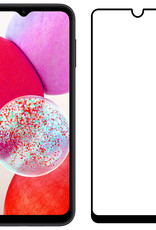 NoXx Screenprotector Geschikt voor Samsung A14 Screenprotector Tempered Glass Gehard Glas Full Cover - 2x