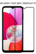 NoXx Screenprotector Geschikt voor Samsung A14 Screenprotector Tempered Glass Gehard Glas Full Cover - 2x