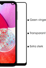 NoXx Screenprotector Geschikt voor Samsung A14 Screenprotector Tempered Glass Gehard Glas Full Cover - 3x