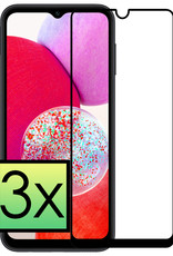 Samsung Galaxy A14 Screenprotector Tempered Glass Full Cover Gehard Glas Beschermglas - 3x