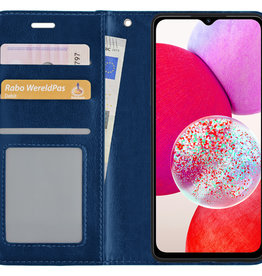 NoXx NoXx Samsung Galaxy A14 Hoesje Bookcase - Donkerblauw