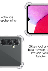 NoXx Hoes Geschikt voor Samsung A14 Hoesje Siliconen Cover Shock Proof Back Case Shockproof Hoes - Transparant - 2x