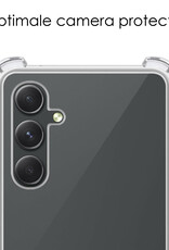 NoXx Hoes Geschikt voor Samsung A14 Hoesje Siliconen Cover Shock Proof Back Case Shockproof Hoes - Transparant - 2x