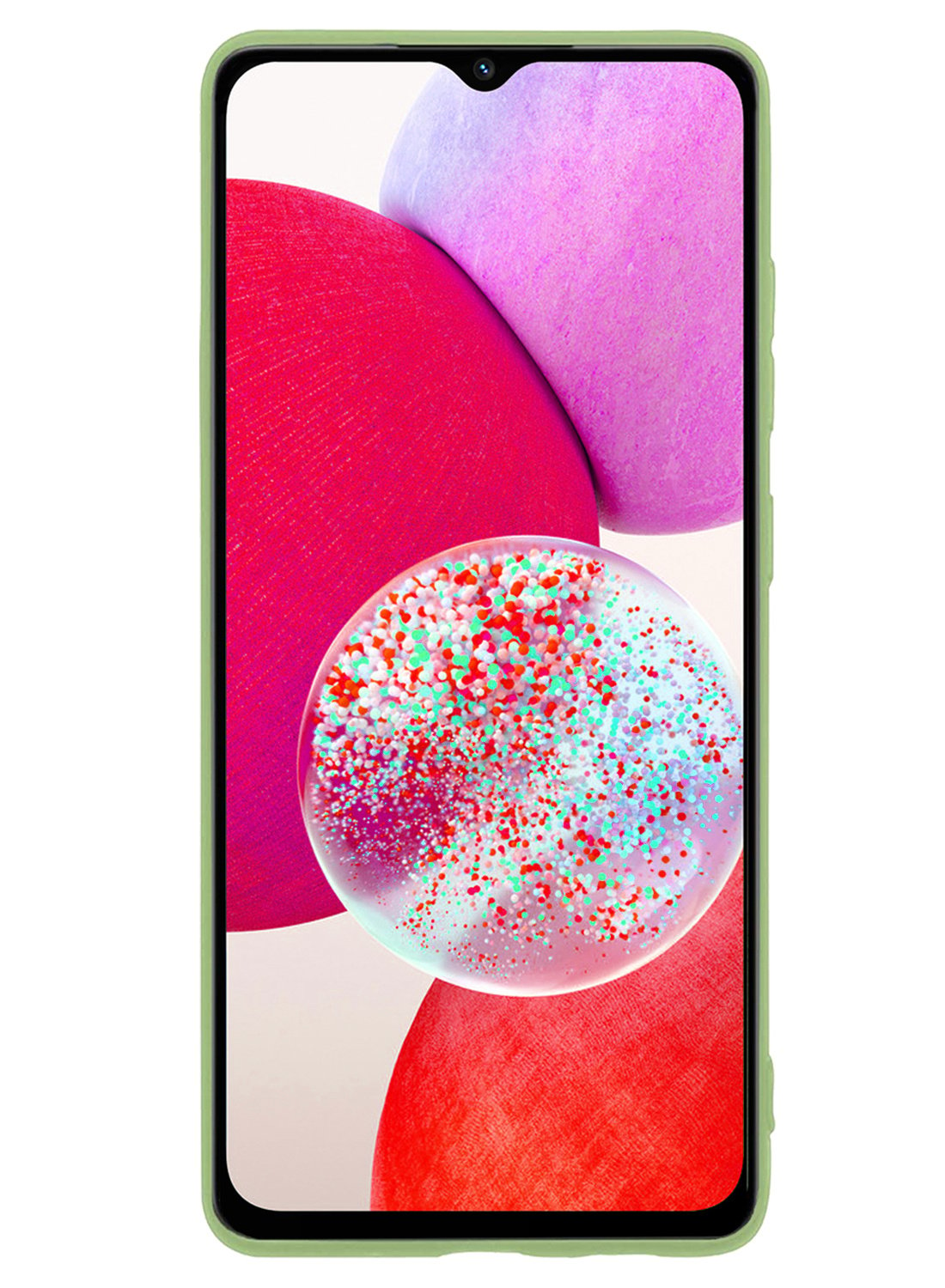 Samsung Galaxy A14 Hoesje Back Cover Siliconen Case Hoes - Groen