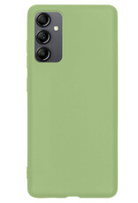 NoXx Hoes Geschikt voor Samsung A14 Hoesje Cover Siliconen Back Case Hoes - Groen