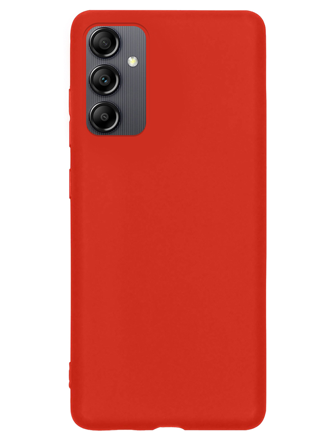 NoXx Hoes Geschikt voor Samsung A14 Hoesje Cover Siliconen Back Case Hoes - Rood