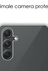 NoXx Hoes Geschikt voor Samsung A14 Hoesje Cover Siliconen Back Case Hoes - Transparant