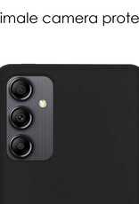 NoXx Hoes Geschikt voor Samsung A14 Hoesje Cover Siliconen Back Case Hoes - Zwart