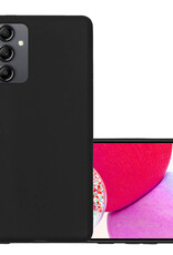 NoXx Hoes Geschikt voor Samsung A14 Hoesje Cover Siliconen Back Case Hoes - Zwart