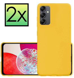 NoXx NoXx Samsung Galaxy A14 Hoesje Siliconen - Geel - 2 PACK