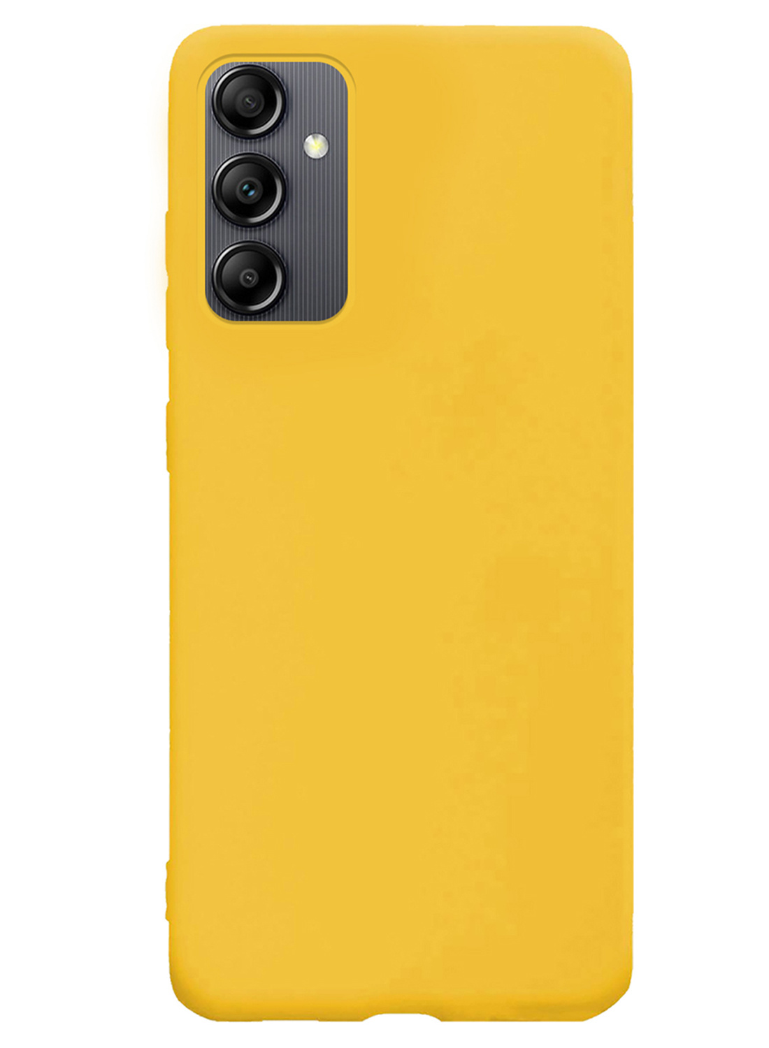 NoXx Hoes Geschikt voor Samsung A14 Hoesje Cover Siliconen Back Case Hoes - Geel - 2x