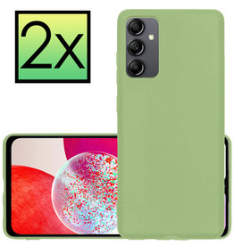 NoXx NoXx Samsung Galaxy A14 Hoesje Siliconen - Groen - 2 PACK