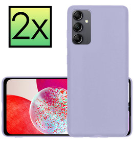 NoXx NoXx Samsung Galaxy A14 Hoesje Siliconen - Lila - 2 PACK