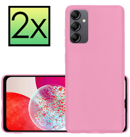 NoXx NoXx Samsung Galaxy A14 Hoesje Siliconen - Lichtroze - 2 PACK