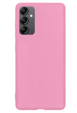 NoXx Hoes Geschikt voor Samsung A14 Hoesje Cover Siliconen Back Case Hoes - Roze - 2x