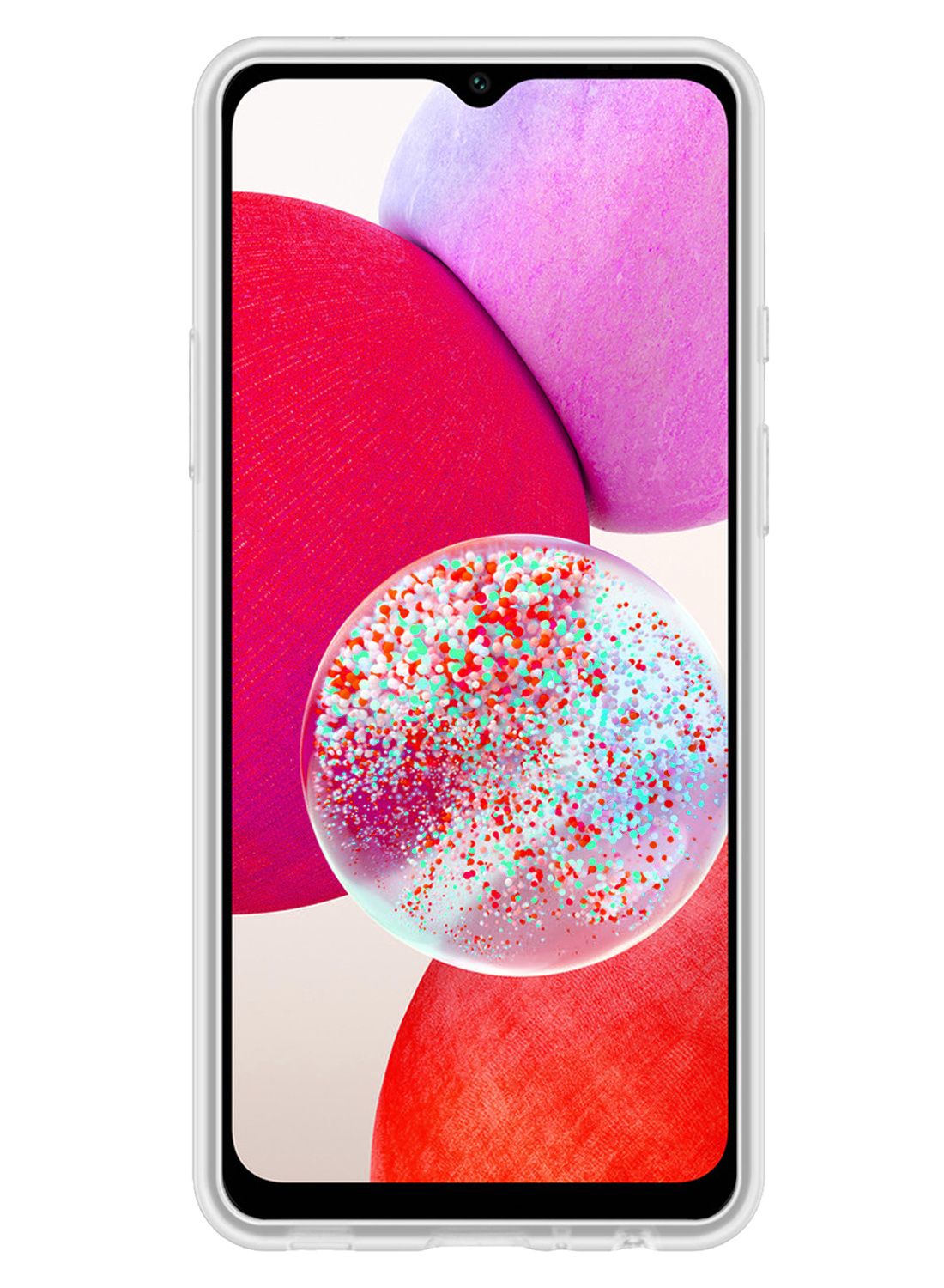 NoXx Hoes Geschikt voor Samsung A14 Hoesje Cover Siliconen Back Case Hoes - Transparant - 2x