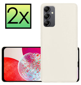 NoXx NoXx Samsung Galaxy A14 Hoesje Siliconen - Wit - 2 PACK
