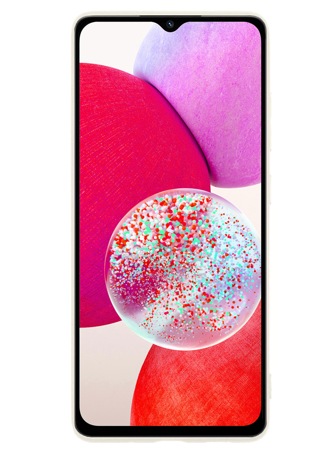 NoXx Hoes Geschikt voor Samsung A14 Hoesje Cover Siliconen Back Case Hoes - Wit - 2x