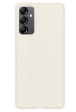 NoXx Hoes Geschikt voor Samsung A14 Hoesje Cover Siliconen Back Case Hoes - Wit - 2x