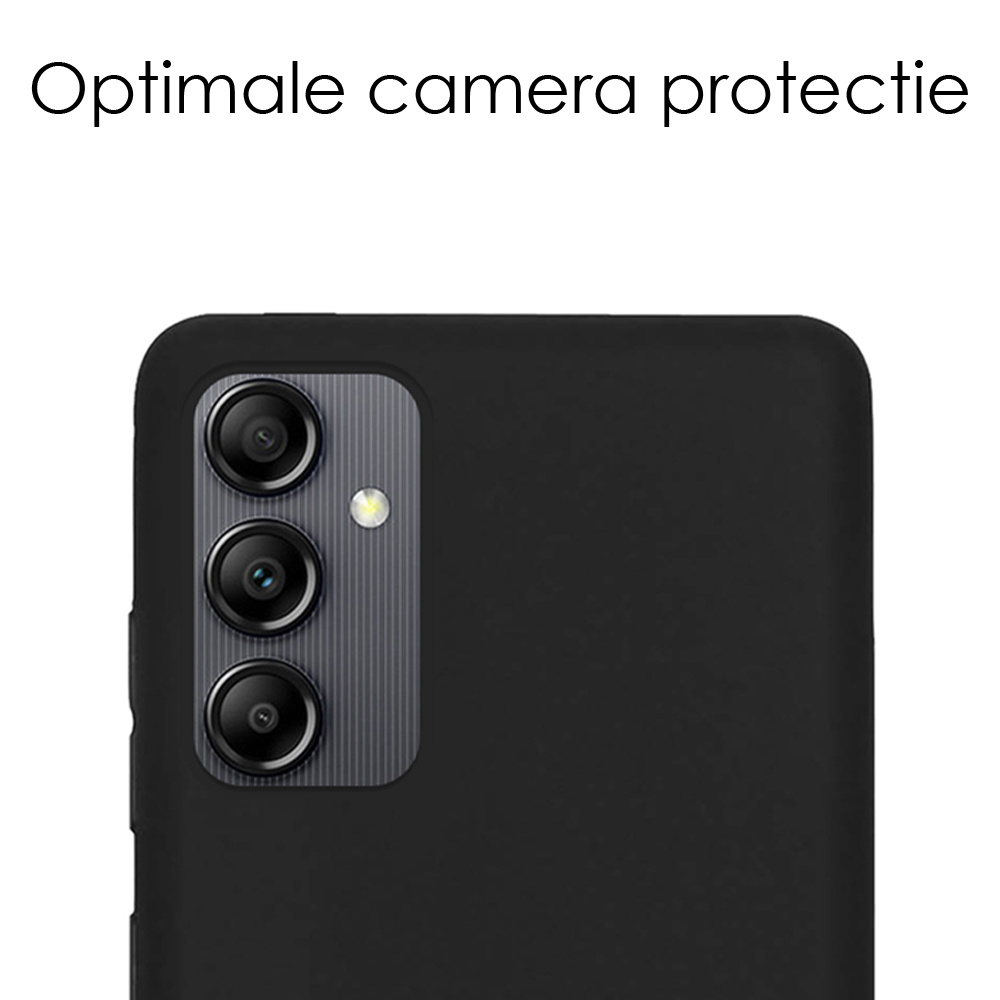 NoXx Hoes Geschikt voor Samsung A14 Hoesje Cover Siliconen Back Case Hoes - Zwart - 2x