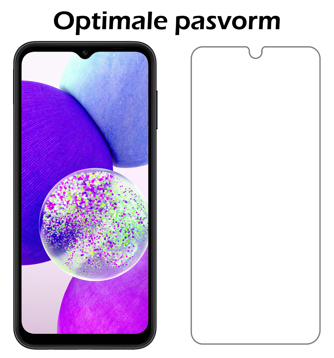 Nomfy Screenprotector Geschikt voor Samsung A14 Screenprotector Bescherm Glas Tempered Glass - Screenprotector Geschikt voor Samsung Galaxy A14 Screen Protector - 3 PACK