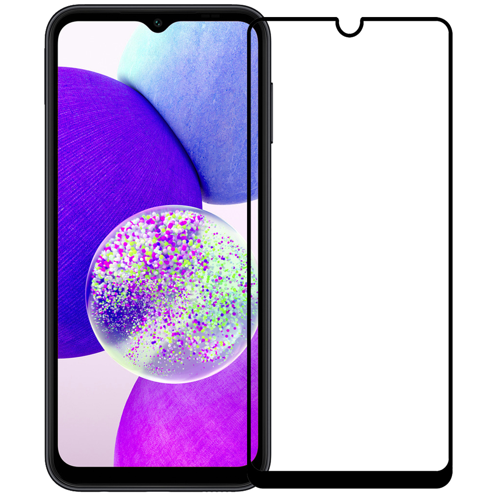 Nomfy Screenprotector Geschikt voor Samsung A14 Screenprotector Bescherm Glas - Screenprotector Geschikt voor Samsung Galaxy A14 Screen Protector Tempered Glass Full Screen Full Cover - 3 PACK