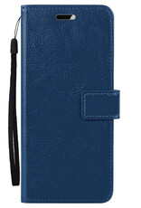 Nomfy Hoesje Geschikt voor Samsung A14 Hoes Bookcase Flipcase Book Cover - Hoes Geschikt voor Samsung Galaxy A14 Hoesje Book Case - Donkerblauw