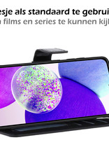 Nomfy Hoesje Geschikt voor Samsung A14 Hoes Bookcase Flipcase Book Cover - Hoes Geschikt voor Samsung Galaxy A14 Hoesje Book Case - Zwart