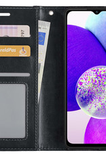 Nomfy Hoesje Geschikt voor Samsung A14 Hoes Bookcase Flipcase Book Cover - Hoes Geschikt voor Samsung Galaxy A14 Hoesje Book Case - Zwart